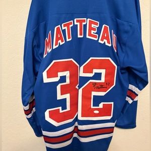 Stephane Matteau Autographed jersey w/ JSA coa